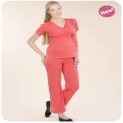 Chezmam 4713 V Yaka Spor Emzirme Pijama (Viskon)