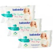 Bebedor İlk Günler Islak Pamuklu Mendil Üçlü Paket