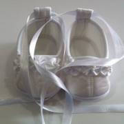 Funny 554 Üç Güllü Kurdelalı Patik Beyaz No:2