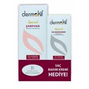 Dermokil Kil Keratin Boyalı ve Permalı Saçlar için Şampuan 500 ml-Saç Kremi Hediye