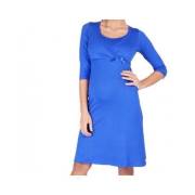 Chezmam 4707 Dantelli Uzun Kollu Emzirme Gecelik / Koyu Mavi / L