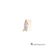 Chezmam 4707 Dantelli Uzun Kollu Emzirme Gecelik / Krem Renk / S