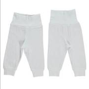 Bebetto Alt Ribanalı Ayaksız Pantolon  BBT-T144 (Beyaz)