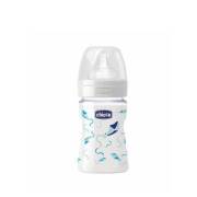 Chicco Desenli Cam Biberon Silikon 150 ml - Erkek