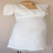 Chezmam 4736 Dantelli Emzirme Gecelik / Ekru / (M)