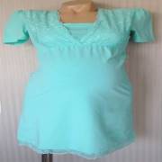 Chezmam 4736 Dantelli Emzirme Gecelik / Buz Mavisi / (L)