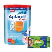 Milupa Aptamil Çocuk 4 Toz 900 gr + Huggies Islak Havlu Hediyeli