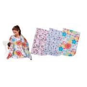 Sevi Bebe Anne Emzirme Örtüsü / Mavi - Turuncu