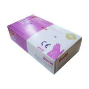 Beybi Sentetik Muayene Eldiveni Pudrasız Pembe Büyük Boy - Bir Kutu