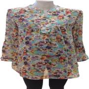 Hell Klar Ön Büzgülü Çiçek Desen Tunik 42 Beden