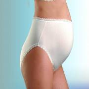 Chezmam 1222 Dantel Lastik Desteleyici Külot / Beyaz / 4(XL)