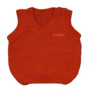 Minipan 7013 V Yaka Triko Süveter Kırmızı 3-6 Ay