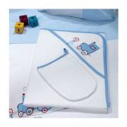 Funna Baby 1324 Train Havlu ve Kesesi 90*90