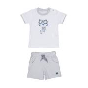 Bebepan Sweet Şort Tshirt Tk Beyaz/Açık Mavi 18-24 Ay