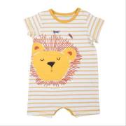 Bebepan Jungle Penye Ringel Tulum Beyaz/Hardal Ringel 3-6 Ay