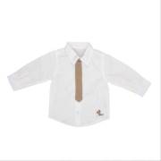Bebepan Zoo Gömlek-Kravat Tk K.Beyaz/S.Kahve 24-30 Ay