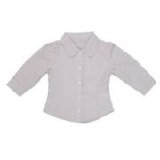 Bebepan Çizgili Kız Gömlek Gri Çizgi 9-12 Ay