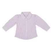 Bebepan Çizgili Kız Gömlek Kırmızı Çizgi 6-9 Ay