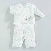 Pierre Cardin PC-521-0600-2 Kalp Baskılı Tavşan Nakışlı Takım - 9-12 Ay - Ekru