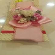 Bibi & Mimi 2364 Pembe-Beyaz Güllü Bandana