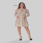 Hell Klar Uzun Kol Çiçek Desenli Elbise 42 Beden Fuşya