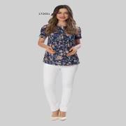 Hell Klar Gül Desen Bluz 42 Beden Kırmızı