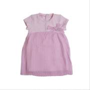 Bebepan 9206 Elegant Pilise Elbise Toz Pembe 9-12 Ay