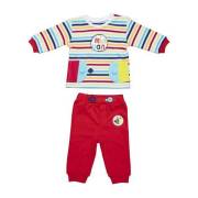 Bebepan 1695 Mr. Fish Cepli Penye 2 li Takım Ringel/Kırmızı 9-12 Ay