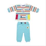 Bebepan 1695 Mr. Fish Cepli Penye 2 li Takım Ringel/Aqua 9-12 Ay