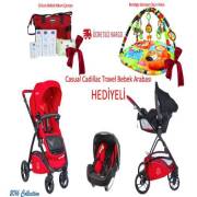 Casual Cadillac Travel Sistem Bebek Arabası - Kırmızı HEDİYELİ