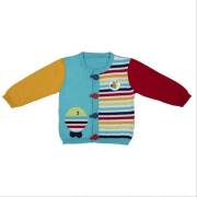 Bebepan 1708 Mr.Fish Büyük Triko Hırka Orjinal Renk 6-9 Ay