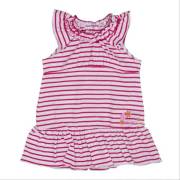 Bebepan 7069 Ringel Elbise Beyaz/Fuşya 12-18 Ay