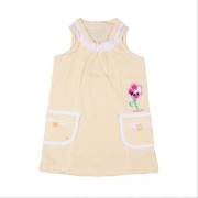 Bebepan 7068 Ringel Elbise Beyaz/Sarı Ringel 6-9 Ay