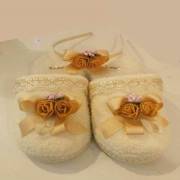 Limissi Sarı Çiçekli Sarı Kurdeleli Hamile Taç - Terlik Set