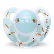 Suavinex Kauçuk Ortodontik Emzik 0-6 Ay Happy Bunny Beyaz (3302679)