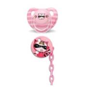 Suavinex Total Look Silikon Emzik + Zincir Seti 6-18 Ay Petit Secret Pembe (3801431)