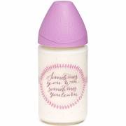 Suavinex 3800683 Meaningful Life Cam Biberon Silikon Uç 240 ml - Mor