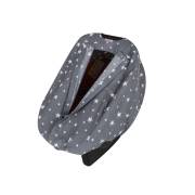 Sevi Bebe Ana Kucağı Örtüsü - Gri Yıldızlı