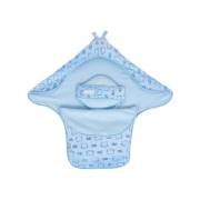 Sevi Bebe Desenli Velboa Bel Koruyuculu Battaniye - Mavi