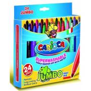 Carioca 40570 Jumbo Yıkanabilir Keçeli Boya Kalemi 24