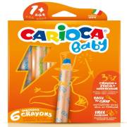 Carioca 42817 3 in 1 Jumbo Bebek Ahşap Gövdeli Boya Kalemi 6