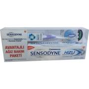 Sensodyne Hızlı Rahatlama Diş Macunu 75 ml + Sensodyne Çok Yönlü Koruma Diş Fırçası Hediye