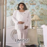 Limissi 2072 Pijama Takımı Puanlı Ekru- XL
