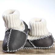 Pialetti Baby Ayşecik Bebe 0-6 Ay Lastikli Patik Antrasit - 18 Numara