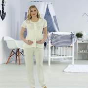 Limissi 2076 Taşlı Pijama Takımı Ekru - L