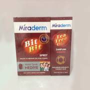 Miraderm Bit Bit Sprey 100 ml - Miraderm Tea Tree Oil Şamuan 150 ml + Metal Tarak Hediye (Kuru Saçlar İçin)