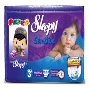 Sleepy Sensitive Midi Plus Jumbo 44`lü Bebek Bezi 3+ Numara