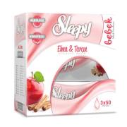 Sleepy Elma ve Tarçın Kokulu Kapaklı Islak Mendil 3x50 Adet