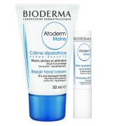 Bioderma Atoderm Hand & Nail Cream 50ml + Lip Stick 4gr