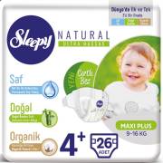Sleepy Natural Maxi Plus Jumbo 26`lı Bebek Bezi 4+ Numara